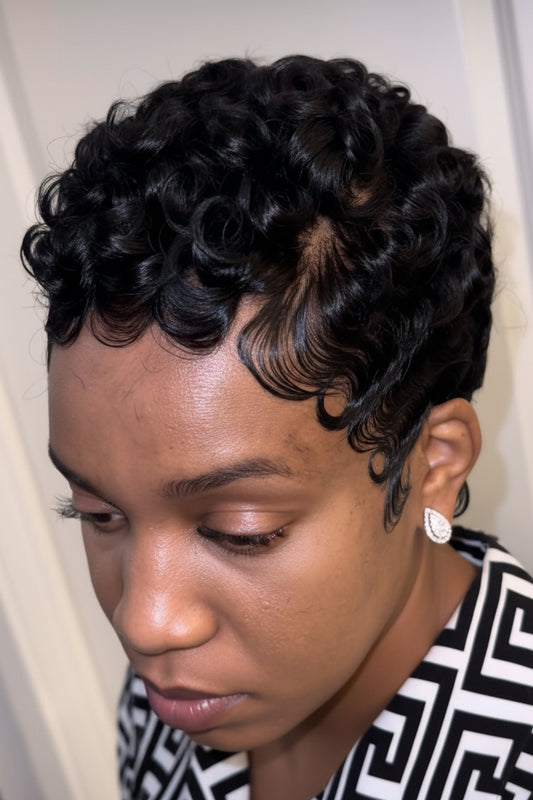 Personalize Your Pixie Glueless Wig!! Color #1 jet Black)